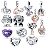 Mom's Mom Charm Bead For Silver 925 Bracelet DIY Dangle Charms Heart Love
