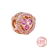 Mom's Mom Charm Bead For Silver 925 Bracelet DIY Dangle Charms Heart Love