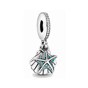 Summer Ocean DIY Bead Charms 925 Sterling Silver Bracelet Accessories