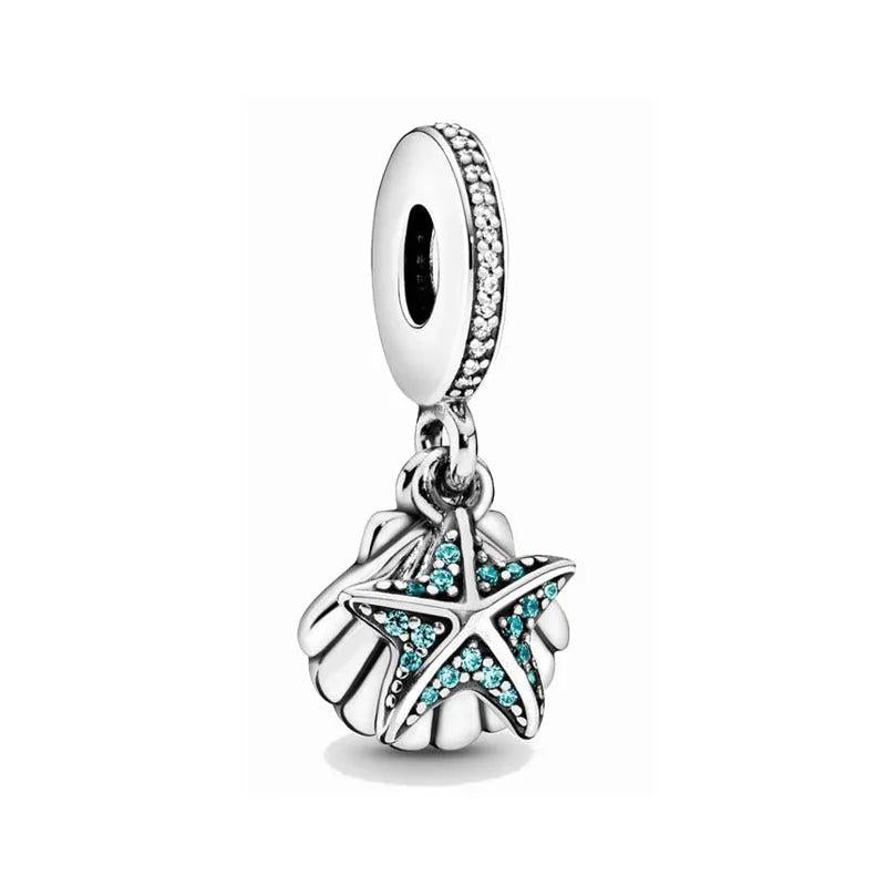 Summer Ocean DIY Bead Charms 925 Sterling Silver Bracelet Accessories