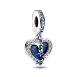 925 Silver Stars Charm Dangle Bracelet Accessory Zircon Bead Pendant