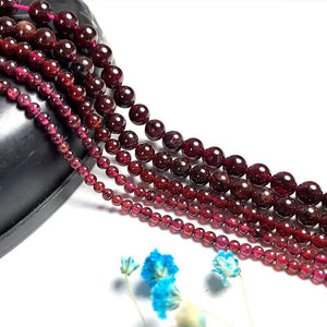 Natural Stone AA Red Garnet Beads Jewelry Making Diy 2mm-8mm