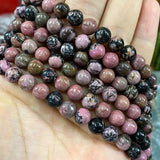 Natural Stone Round Beads for Jewelry Making - Amethyst Jade Agate Rose Quartz