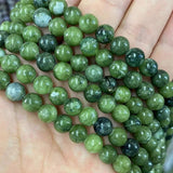 Natural Stone Round Beads for Jewelry Making - Amethyst Jade Agate Rose Quartz