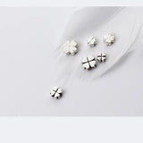 925 Sterling Silver Clover Spacer Beads 5mm 6mm 8mm DIY Jewelry Making