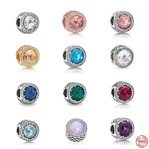 925 Sterling Silver Cat's Eye Beads Charms for Bracelet