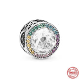 925 Sterling Silver Cat's Eye Beads Charms for Bracelet