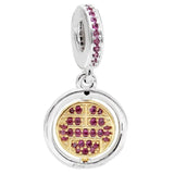 925 Silver Sister Heart Cross Pendant Charm for Bracelet