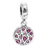 925 Silver Sister Heart Cross Pendant Charm for Bracelet