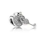 925 Silver Pave Bead Necklace Bracelet Charms Accessories