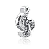 925 Silver Pave Bead Necklace Bracelet Charms Accessories