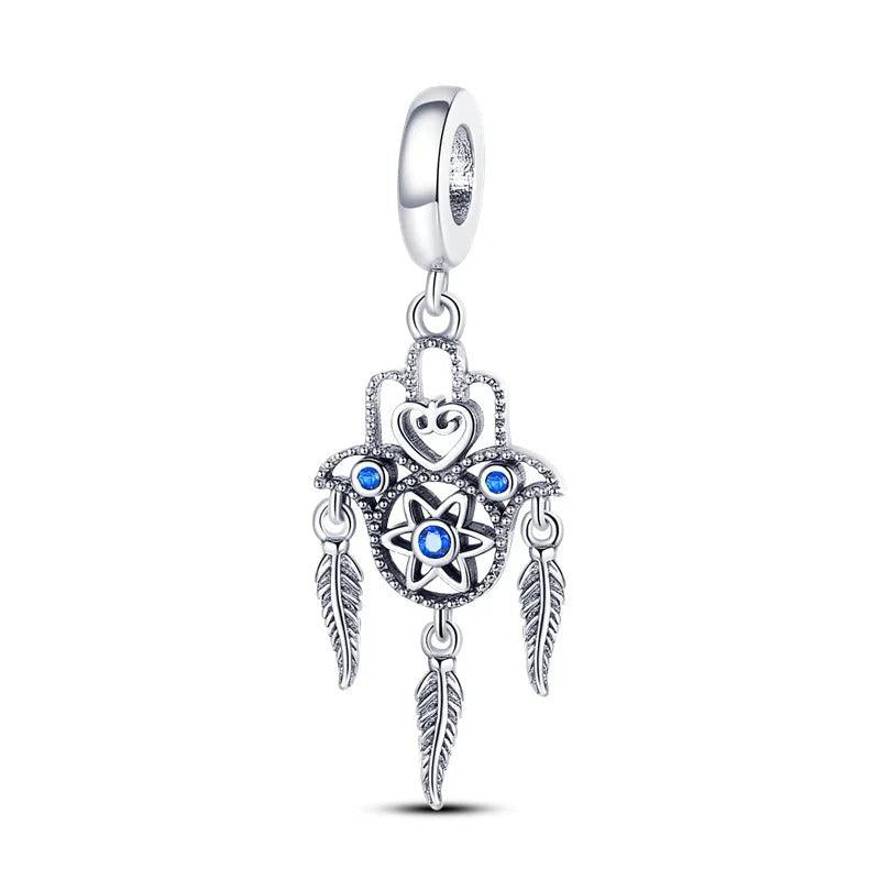 925 Silver Egyptian Pharaoh Demon Eye Beads for Bracelet Making