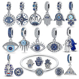 925 Silver Egyptian Pharaoh Demon Eye Beads for Bracelet Making