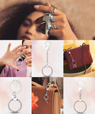 925 Silver Keychain Pendant for Women Bracelet DIY Jewelry