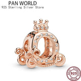 925 Silver Crown Carriage Love Life Tree Charm for Women's Bracelet