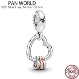 925 Silver Crown Carriage Love Life Tree Charm for Women's Bracelet