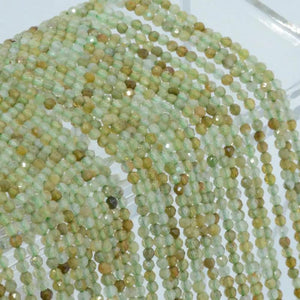 Natural Green Grossularite Garnet Faceted Round Beads 2mm