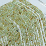 Natural Green Grossularite Garnet Faceted Round Beads 2mm