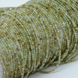 Natural Green Grossularite Garnet Faceted Round Beads 2mm