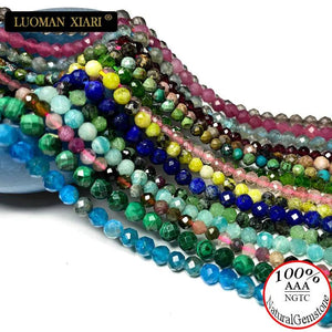 Natural Gem Round Stone Beads for Jewelry Making DIY