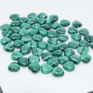 Malachite Heart Beads 15mm 2 Piece Set
