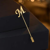 Initials Lapel Brooch Letters Lapel Pin Personalized Pin Gift For Men
