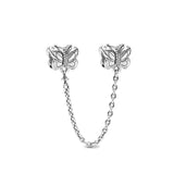 925 Silver Charm Dance Safety Chain Birthday Bead for Bracelet