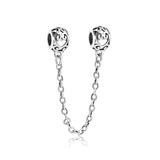925 Silver Charm Dance Safety Chain Birthday Bead for Bracelet