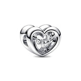 925 Silver Heart Charm Pendant for Bracelets DIY Jewelry Gift