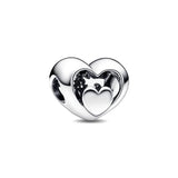 925 Silver Heart Charm Pendant for Bracelets DIY Jewelry Gift