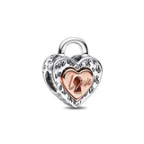 925 Silver Heart Charm Pendant for Bracelets DIY Jewelry Gift