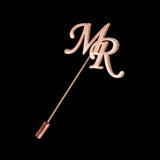 Initials Lapel Brooch Letters Lapel Pin Personalized Pin Gift For Men Wedding