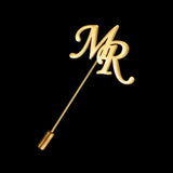 Initials Lapel Brooch Letters Lapel Pin Personalized Pin Gift For Men Wedding