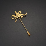 Initials Lapel Brooch Letters Lapel Pin Personalized Pin Gift For Men Wedding