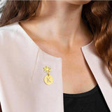 Personalized Snowflake Pin Set Jewelry, Stainless Steel Brooch Gift