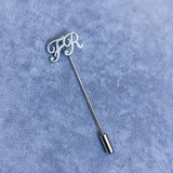 Custom Initials Suit Pins Stainless Steel Brooches for Formal Occasions