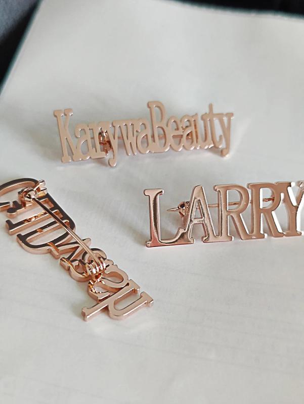 Personalized Initial Letters Brooches Jewelry Wedding Bridesmaid