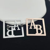 Customizable Initial Letter Brooch Pin - Silver Lapel Pins Stainless Steel Brooc