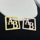 Customizable Initial Letter Brooch Pin - Silver Lapel Pins Stainless Steel Brooc
