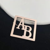 Customizable Initial Letter Brooch Pin - Silver Lapel Pins Stainless Steel Brooc