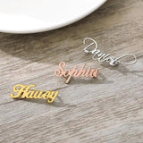Name Brooch Pin Personality Stainless Steel Chain Nameplate Badges For Men