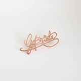 Name Brooch Pin Personality Stainless Steel Chain Nameplate Badges For Men