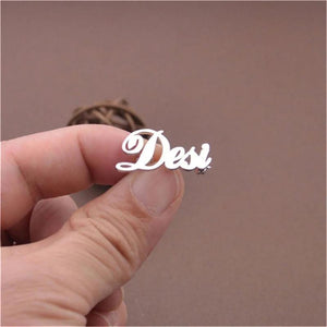 Custom Name Brooch Pins Stainless Steel for Women
