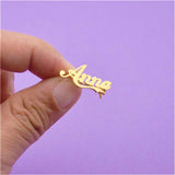 Custom Name Brooch Pins Stainless Steel for Women