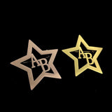 Personalized 2 Letter Lapel Pin Brooches Stainless Steel Jewelry