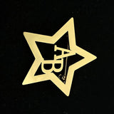 Personalized 2 Letter Lapel Pin Brooches Stainless Steel Jewelry