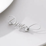 Personalized Stainless Steel Name Brooch, Wedding Jewellery Gift