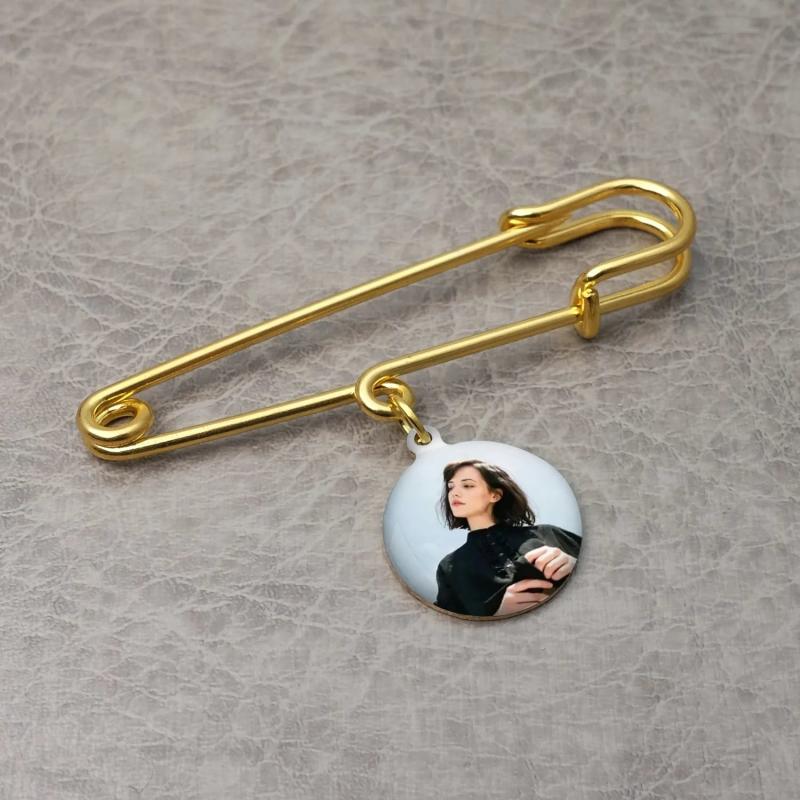 Photo Brooch Parrot Charm DIY Pin Photo Frame Pet Memorial Gift
