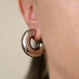 Youthway Stainless Steel C-shaped Earrings Retro Charm Metal Jewelry