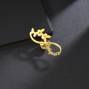 Personalized Infinity Butterfly Letter Brooch